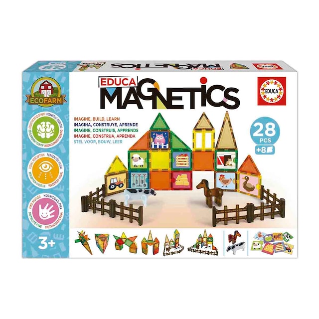 Imagen 0 de Bloques Magnéticos Ecofarm 28 piezas Educa Magnetics