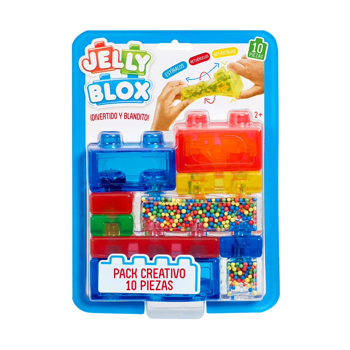 Imagen 0 de Piezas de construcción Jelly Blox pack creativo de 10 piezas colores surtidos Bizak