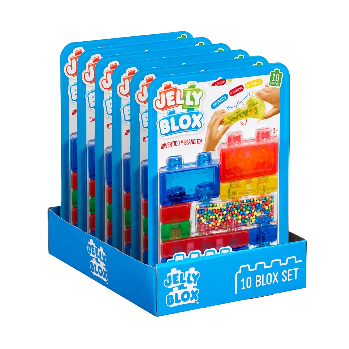 Piezas de construcción Jelly Blox pack creativo de 10 piezas colores surtidos Bizak 2