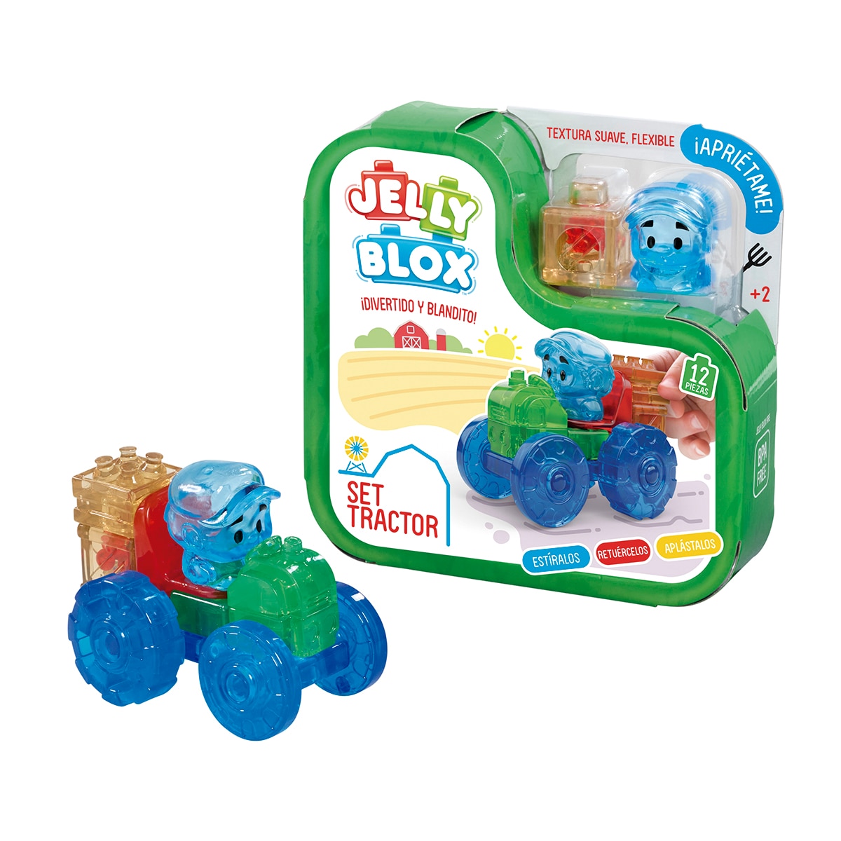 Imagen 0 de Piezas de construcción Jelly Blox set tractor Bizak