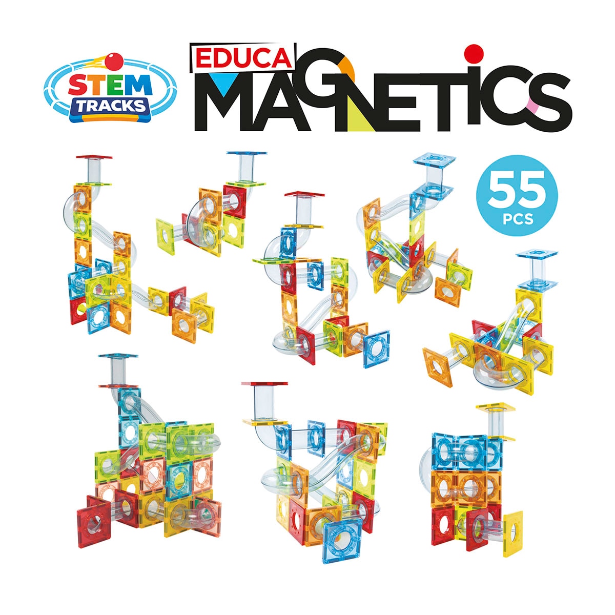 Imagen 3 de Contruccion Magnetics Stem Tracks 55 Pc Educa