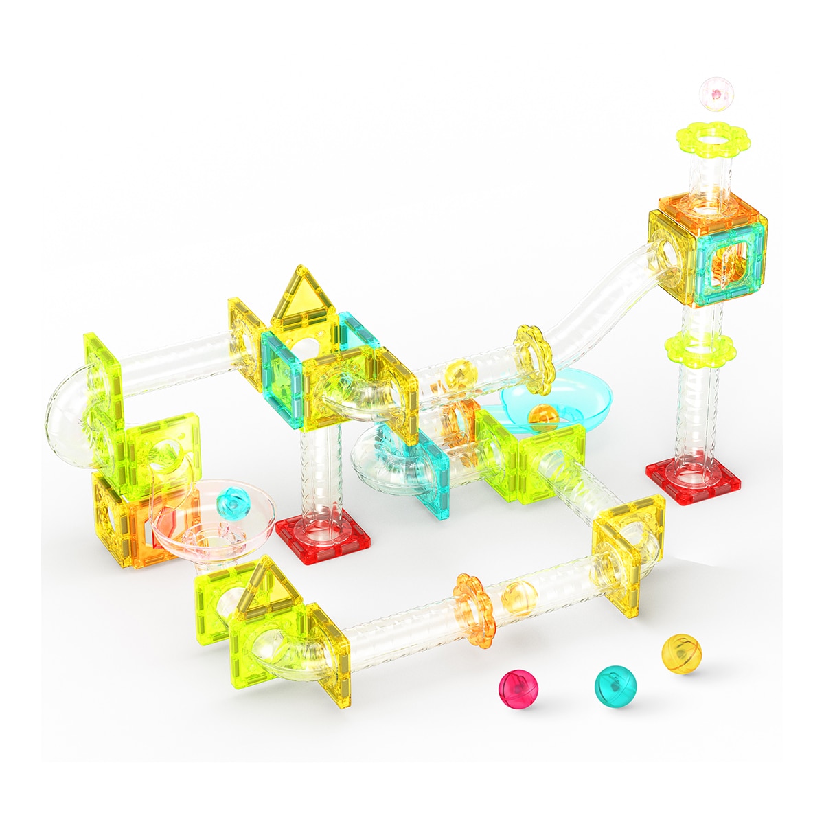 Mini Circuito De Canicas Magnético 45 Piezas Picasso Tiles Cefa Toys 9