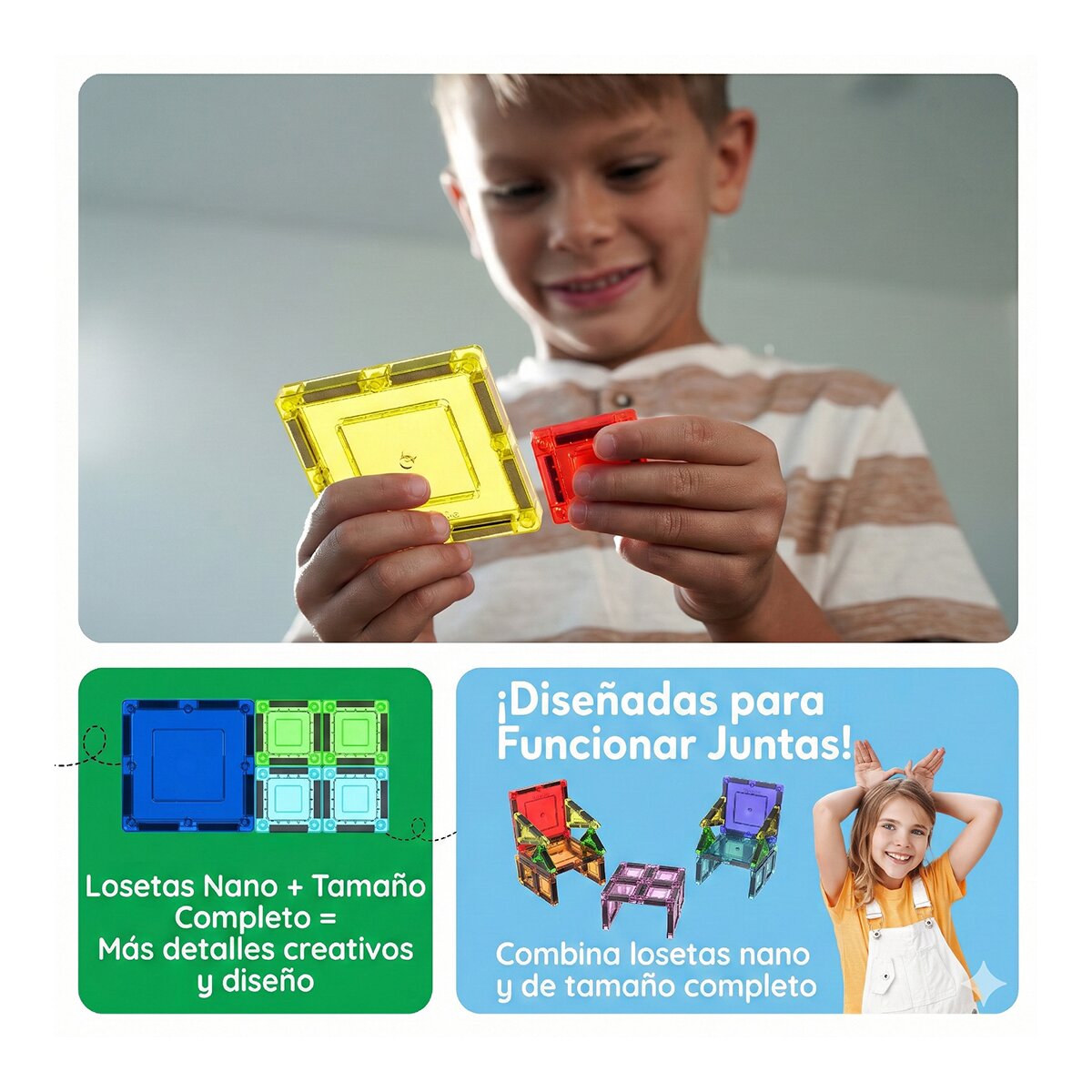 Mini Bloques Magnéticos 26 Piezas Picasso Tiles Cefa Toys 3