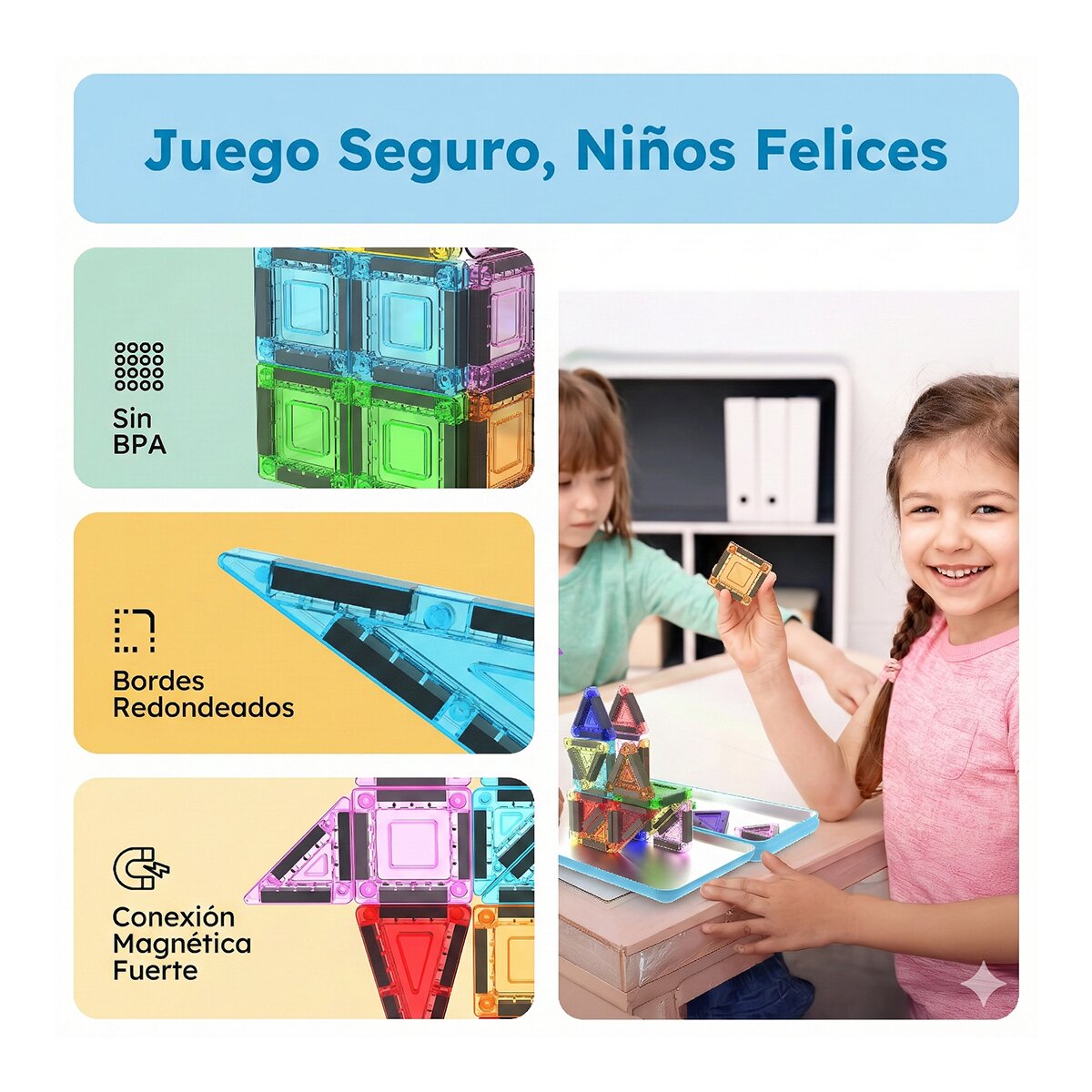 Mini Bloques Magnéticos 26 Piezas Picasso Tiles Cefa Toys 4