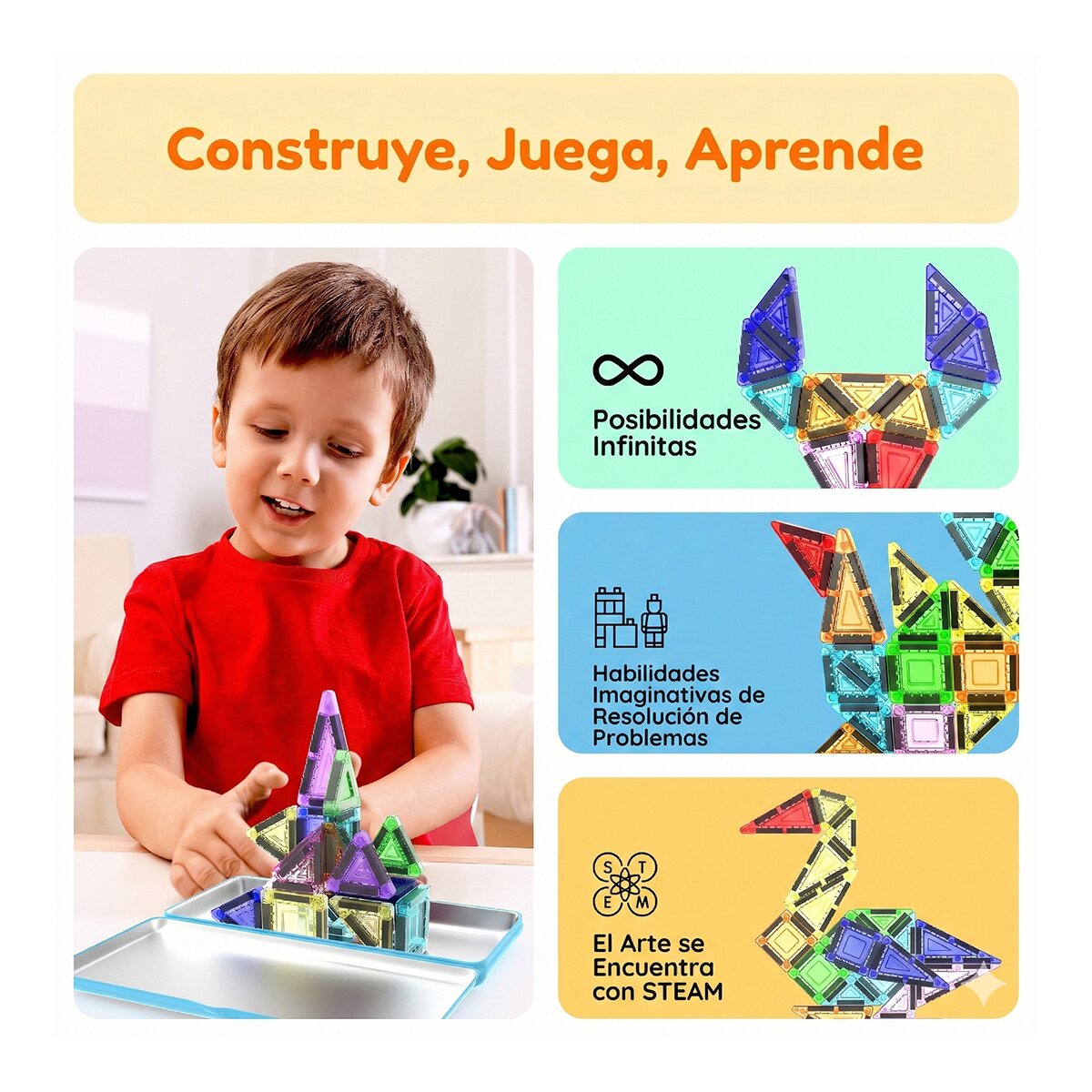 Mini Bloques Magnéticos 26 Piezas Picasso Tiles Cefa Toys 11