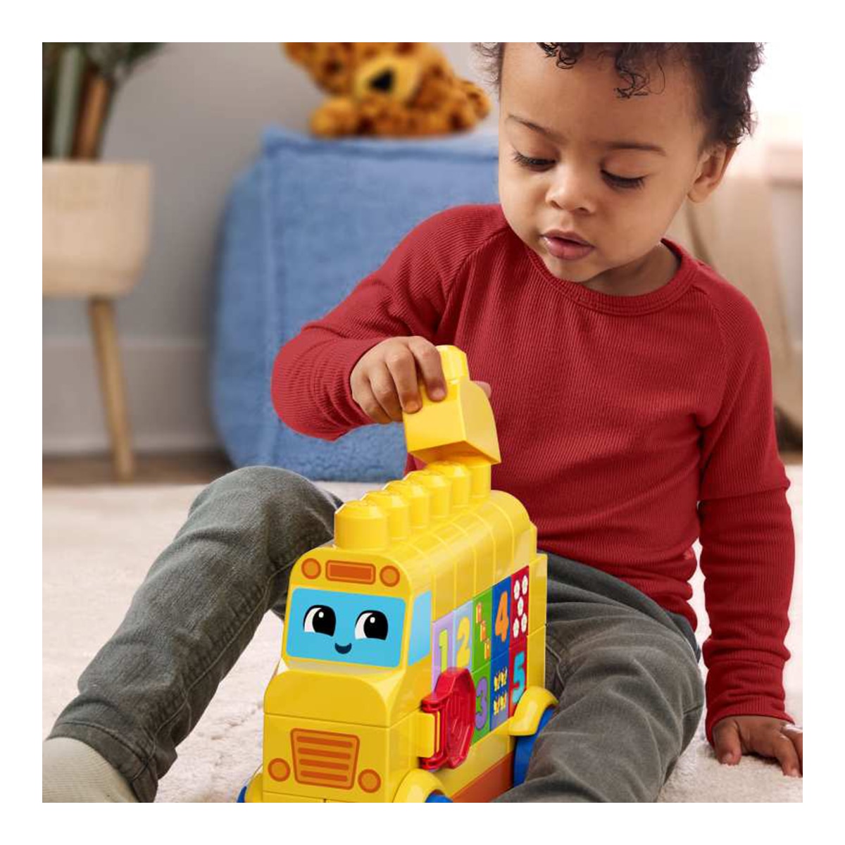 Tractor de animales con 45 Bloques para Construir y aprender números desde 1 Año First Builders Mega Bloks 4