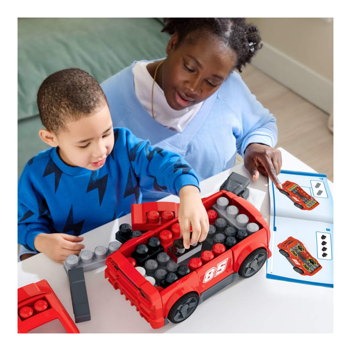 Juego de construcción Coche de Carreras 3 en 1 con 26 piezas, camioneta, hot rod y ruedas funcionales Mega Bloks 5