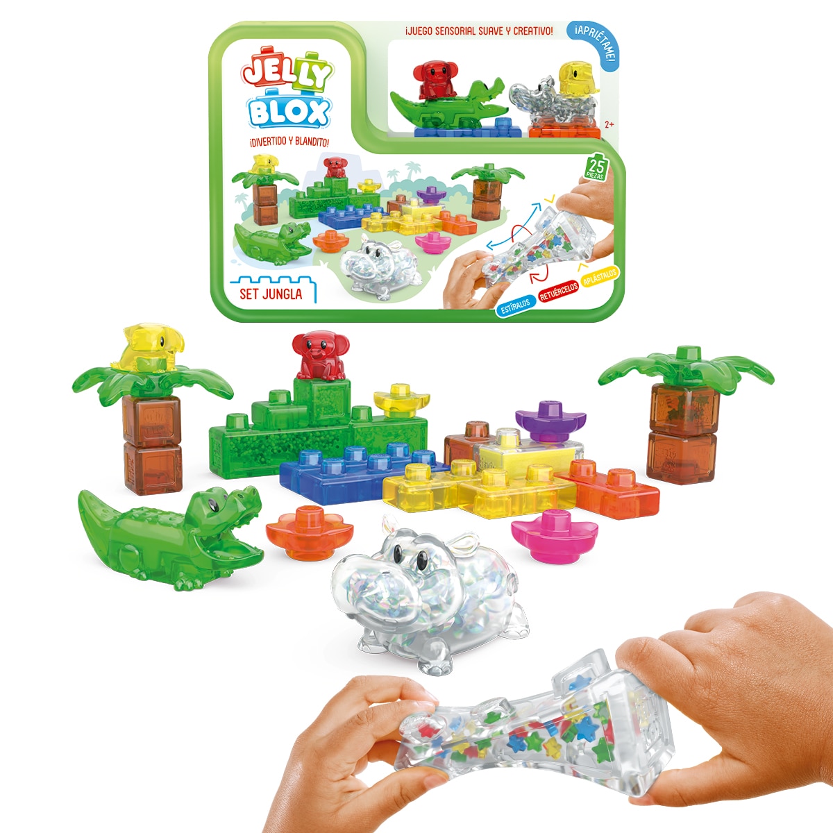 Juego de construcción Jelly Blox set jungla Bizak 1
