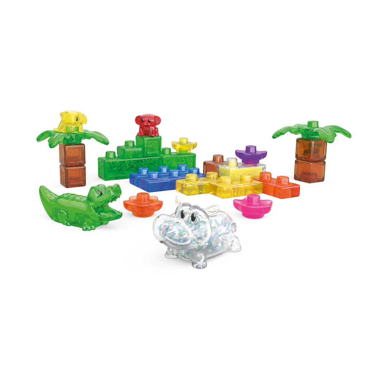 Juego de construcción Jelly Blox set jungla Bizak 4