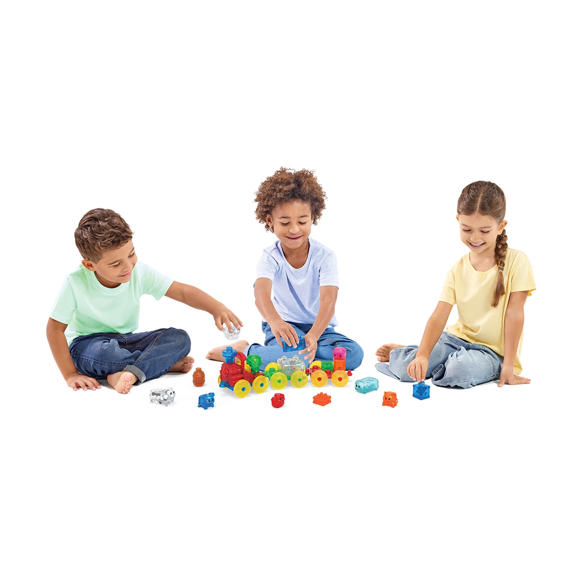 Juego de construcción Jelly Blox set pasajeros al tren Bizak 2