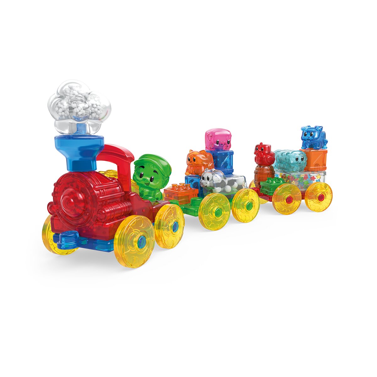 Juego de construcción Jelly Blox set pasajeros al tren Bizak 3