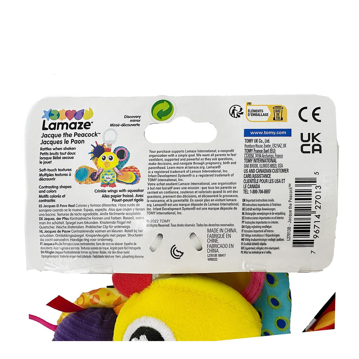 Juguete para bebés Jacques el pavo real Lamaze 3