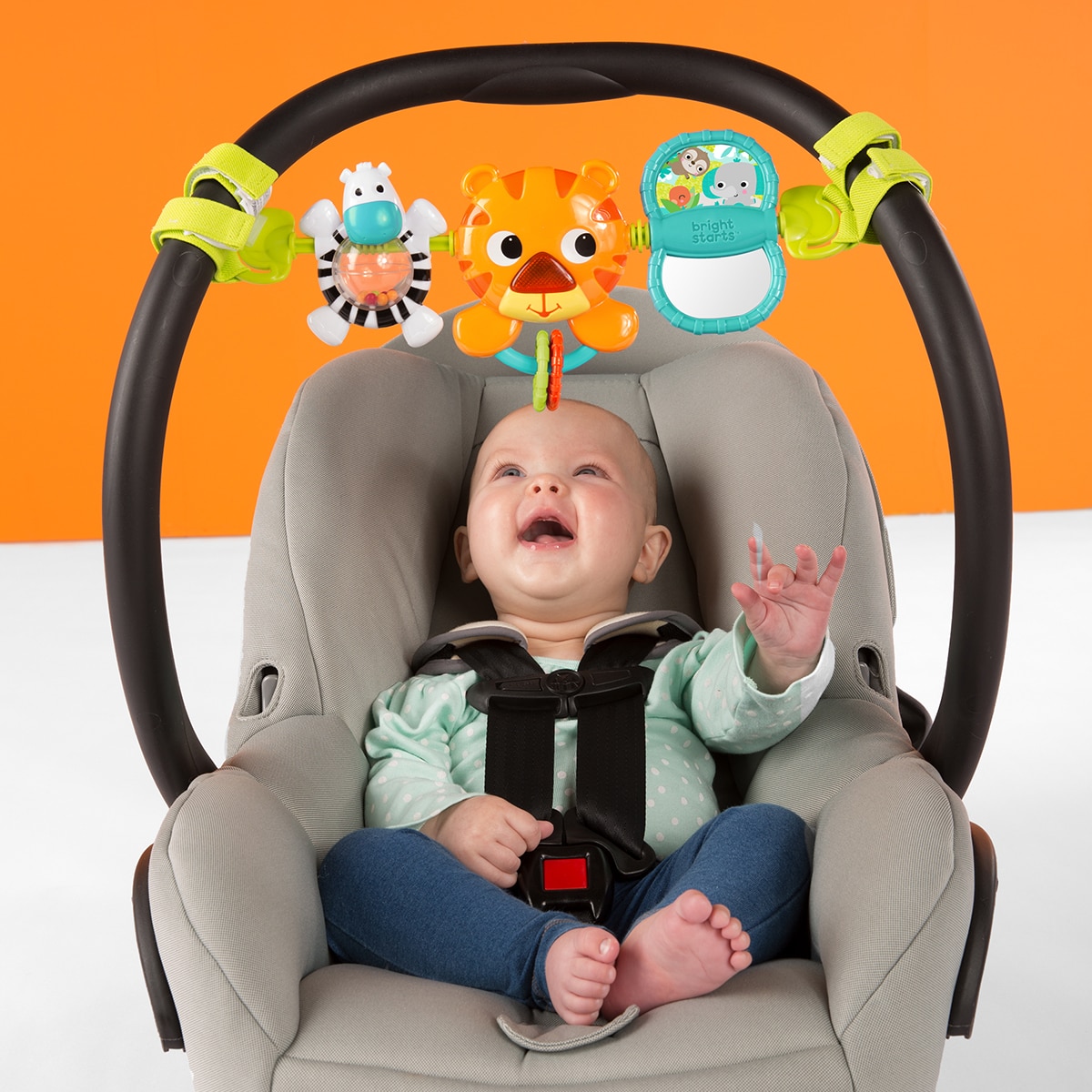 Soporte de juguetes portátil Take Along Carrier Toy Bar Bright Stars 7