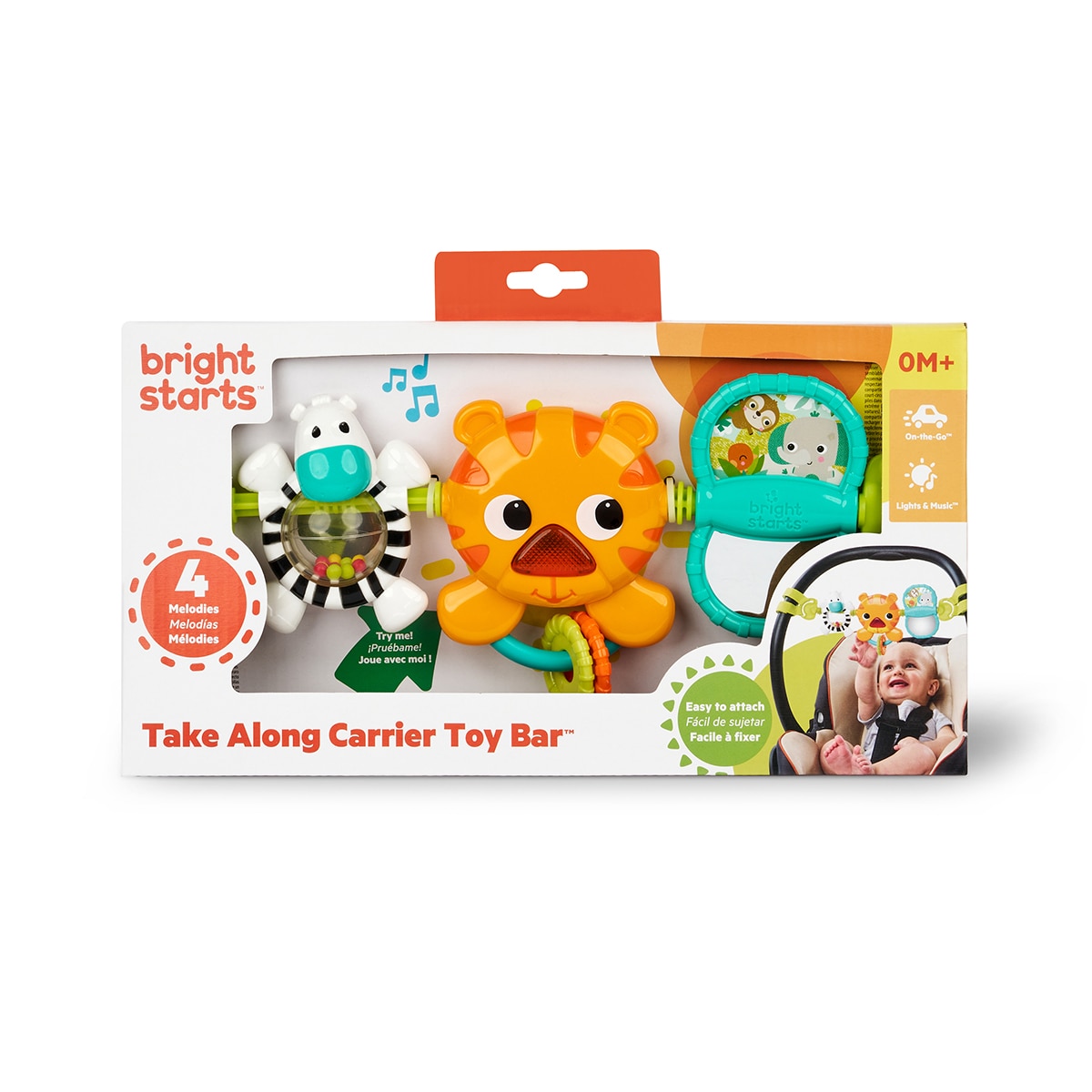 Soporte de juguetes portátil Take Along Carrier Toy Bar Bright Stars 8