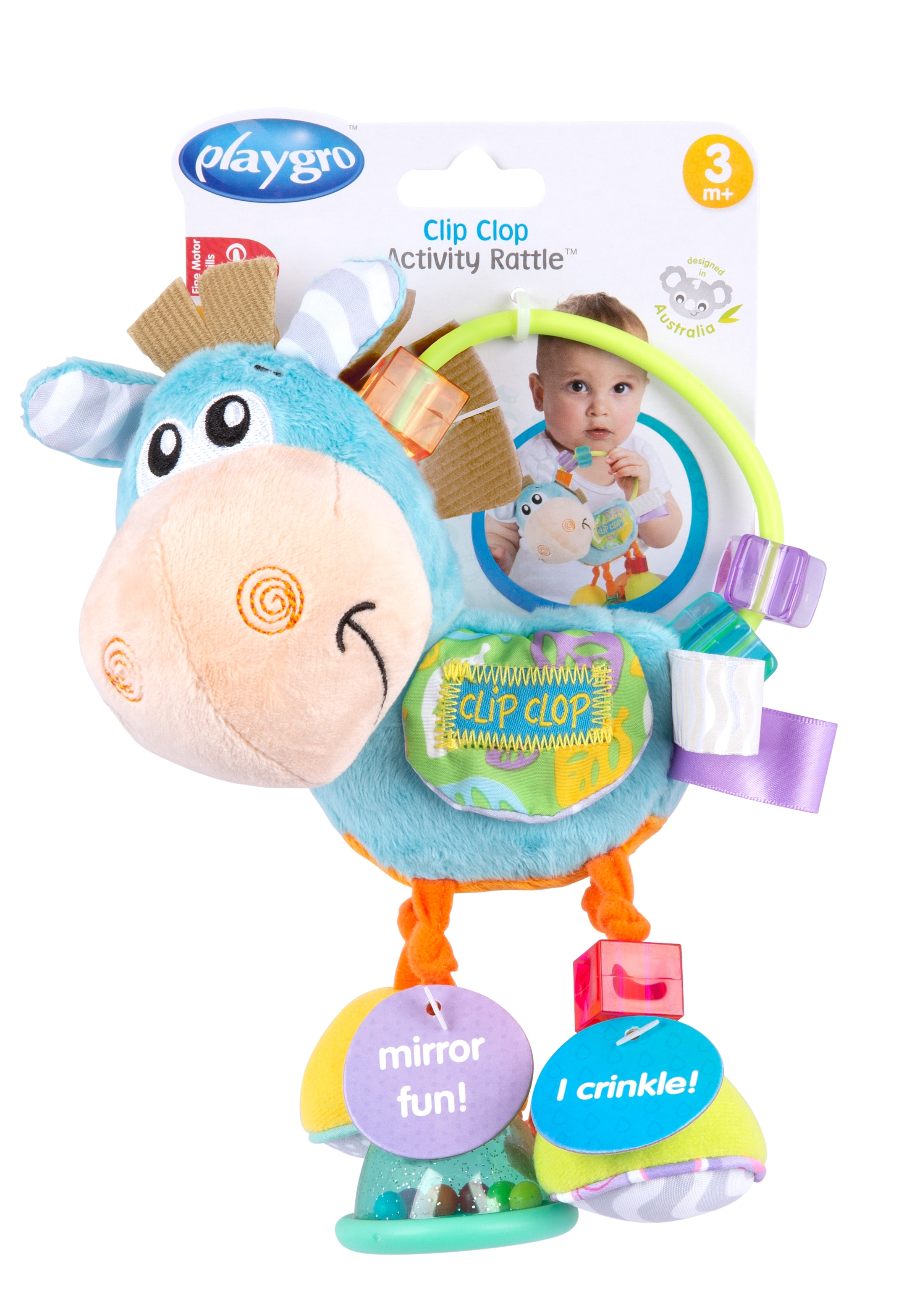 Sonajero Actividad Clip Clop Azul Playgro 6