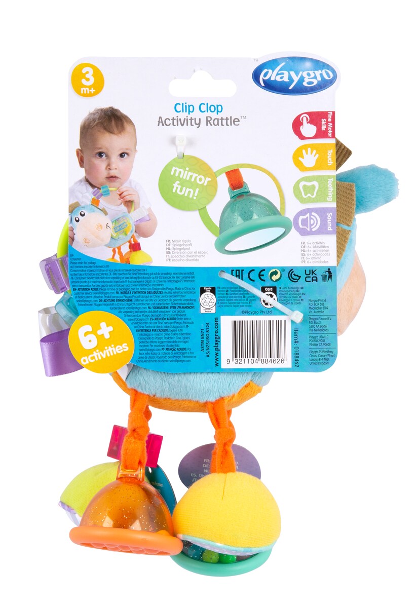 Sonajero Actividad Clip Clop Azul Playgro 7
