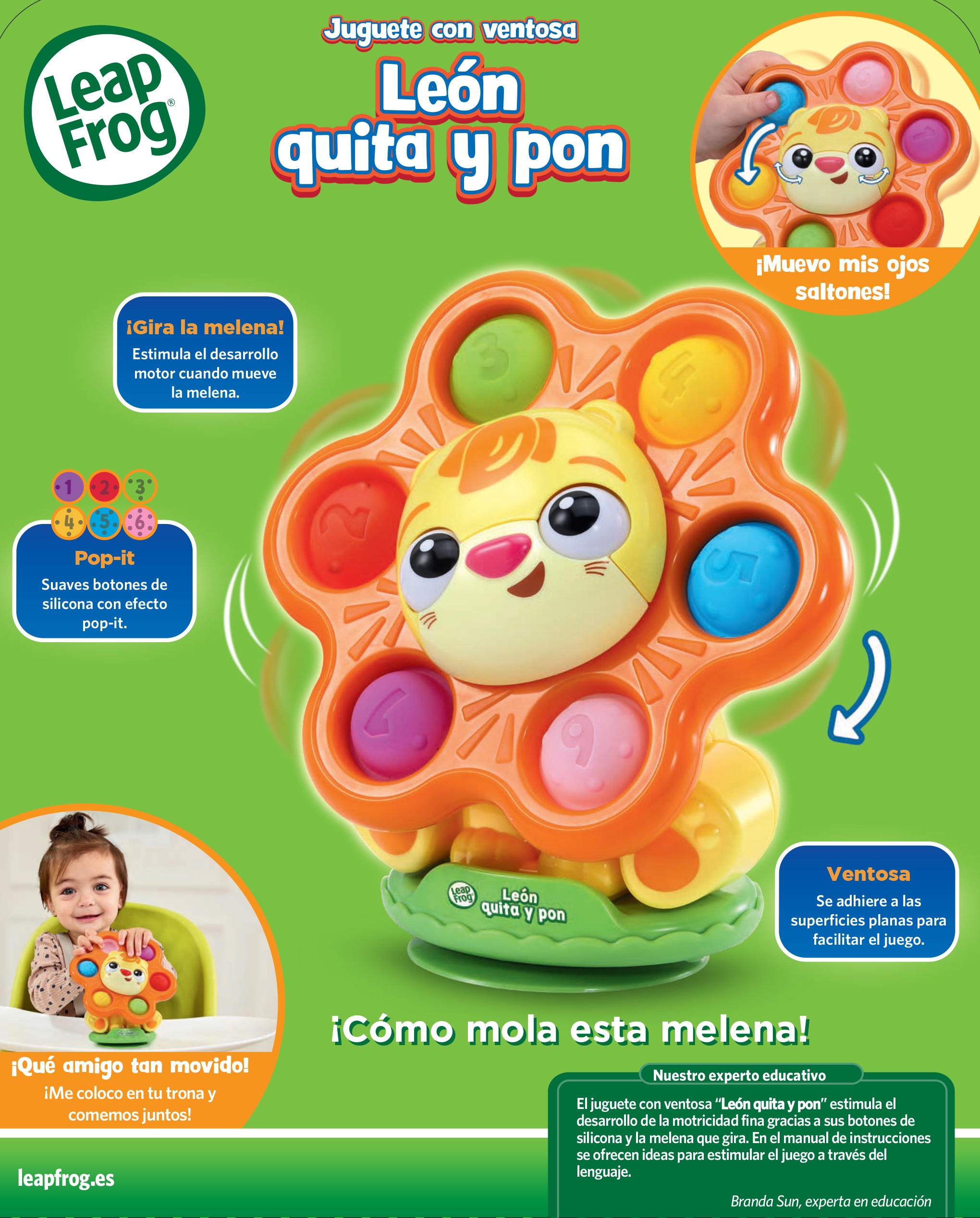 Juguete con ventosa León quita y pon Vtech 5