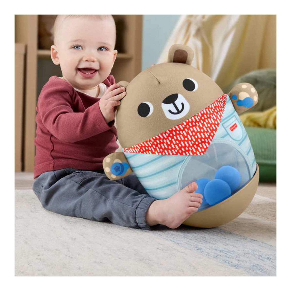 Bosque de la amistad Oso inflable Toques y Tambaleo Fisher-Price 2
