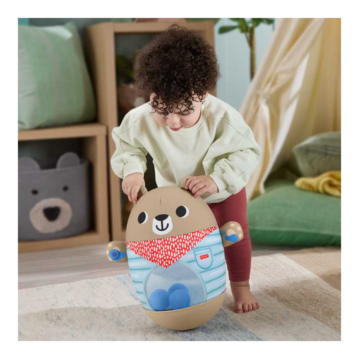 Bosque de la amistad Oso inflable Toques y Tambaleo Fisher-Price 4