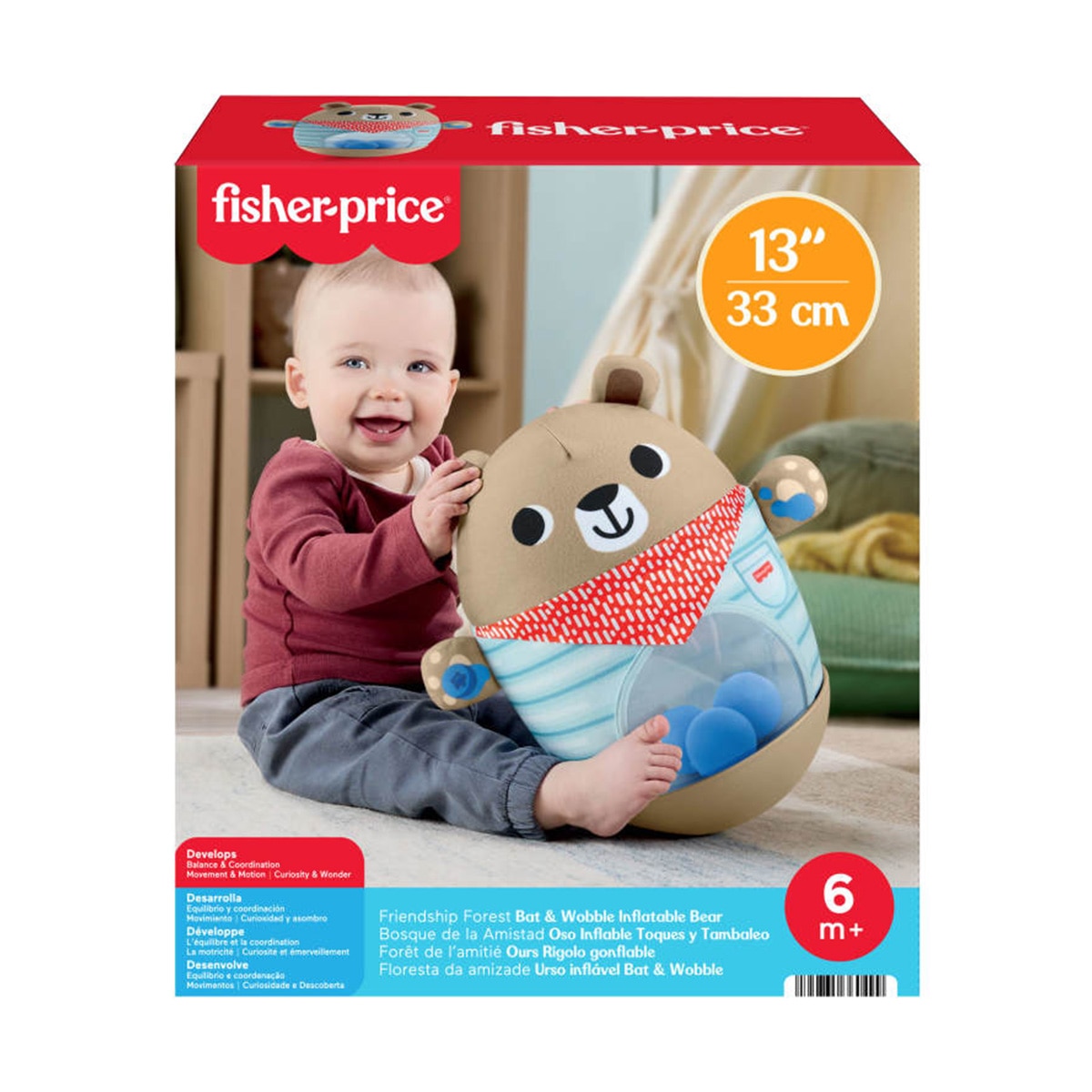 Bosque de la amistad Oso inflable Toques y Tambaleo Fisher-Price 6