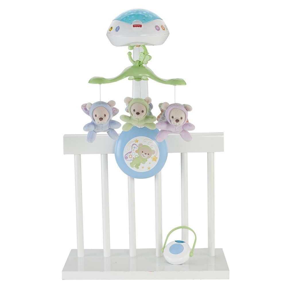 Fisher-Price – Móvil ositos voladores juguete de cuna carrusel proyector para bebé Fisher-Price.