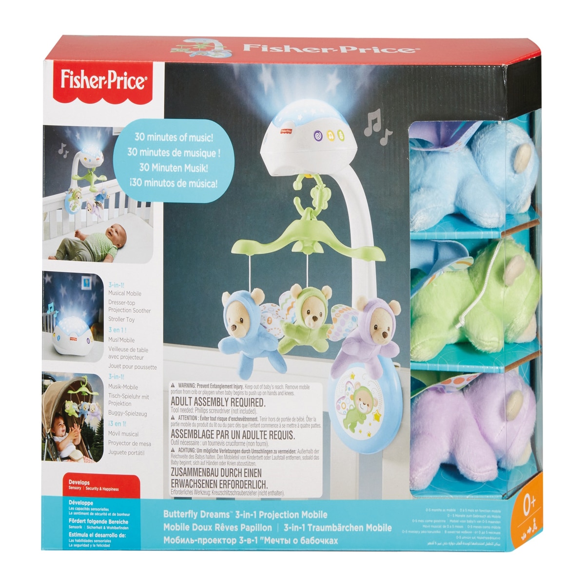 Móvil ositos voladores juguete de cuna carrusel proyector para bebé Fisher-Price 3