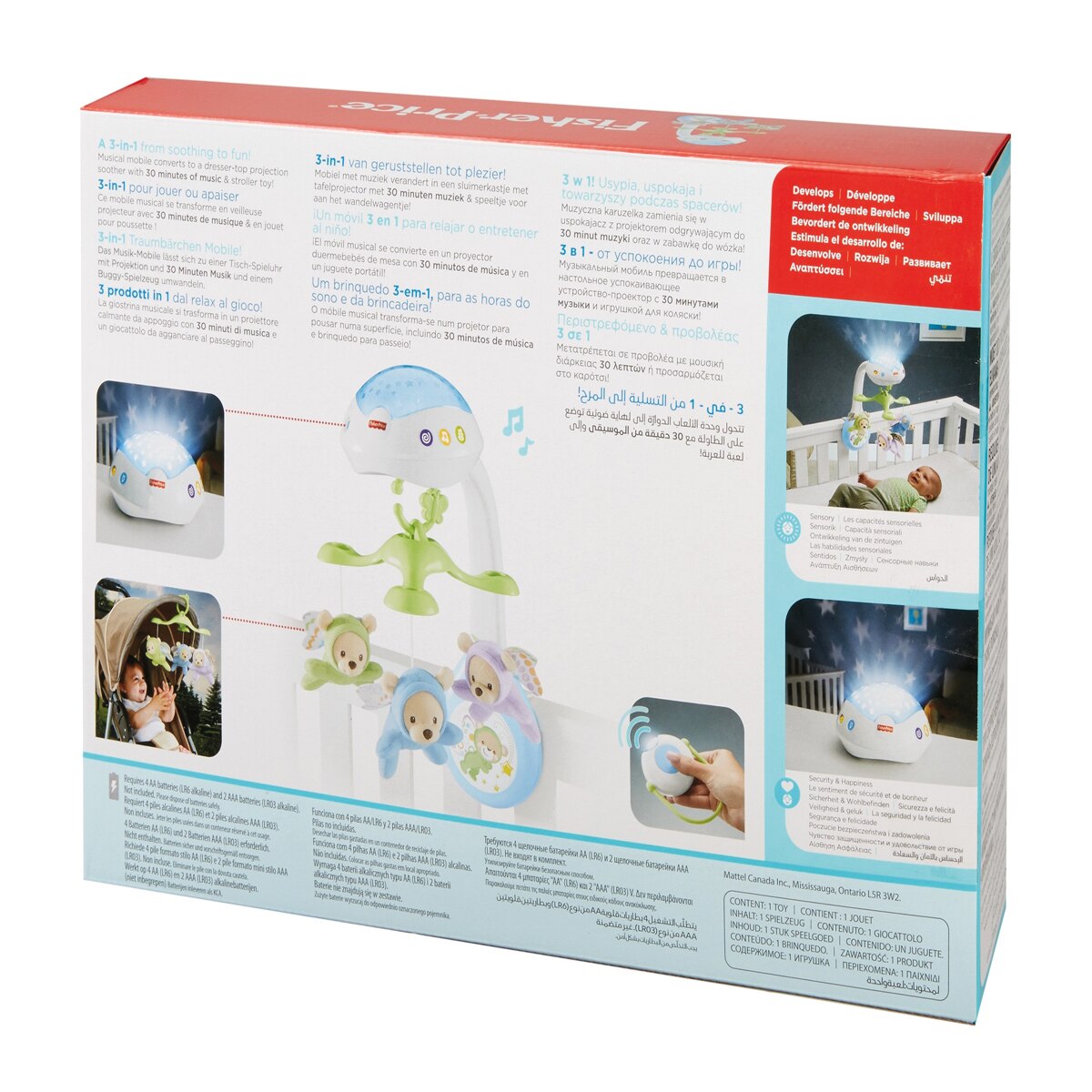 Móvil ositos voladores juguete de cuna carrusel proyector para bebé Fisher-Price 10