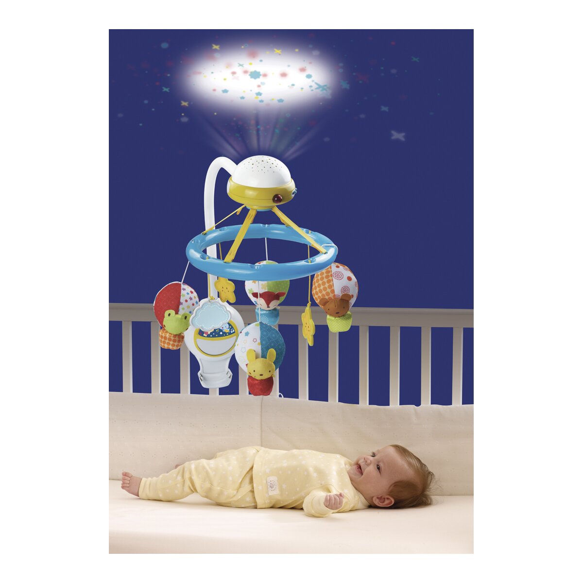 Móvil proyector Noche estrellitas, Carrusel de cuna para bebés, extraíble y con mando a distancia VTech Baby 4