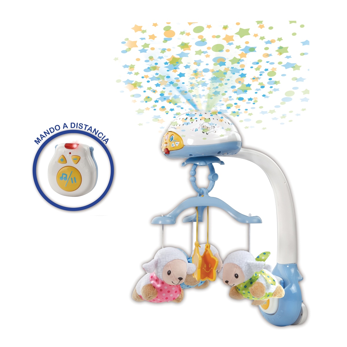 Móvil proyector Cuenta ovejitas, Carrusel de cuna para bebés, extraíble y con mando a distancia VTech Baby 4