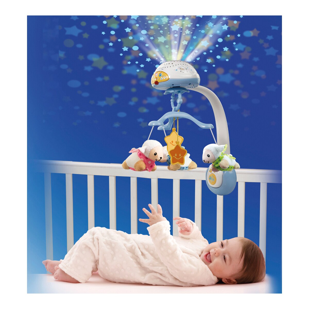 Móvil proyector Cuenta ovejitas, Carrusel de cuna para bebés, extraíble y con mando a distancia VTech Baby 6