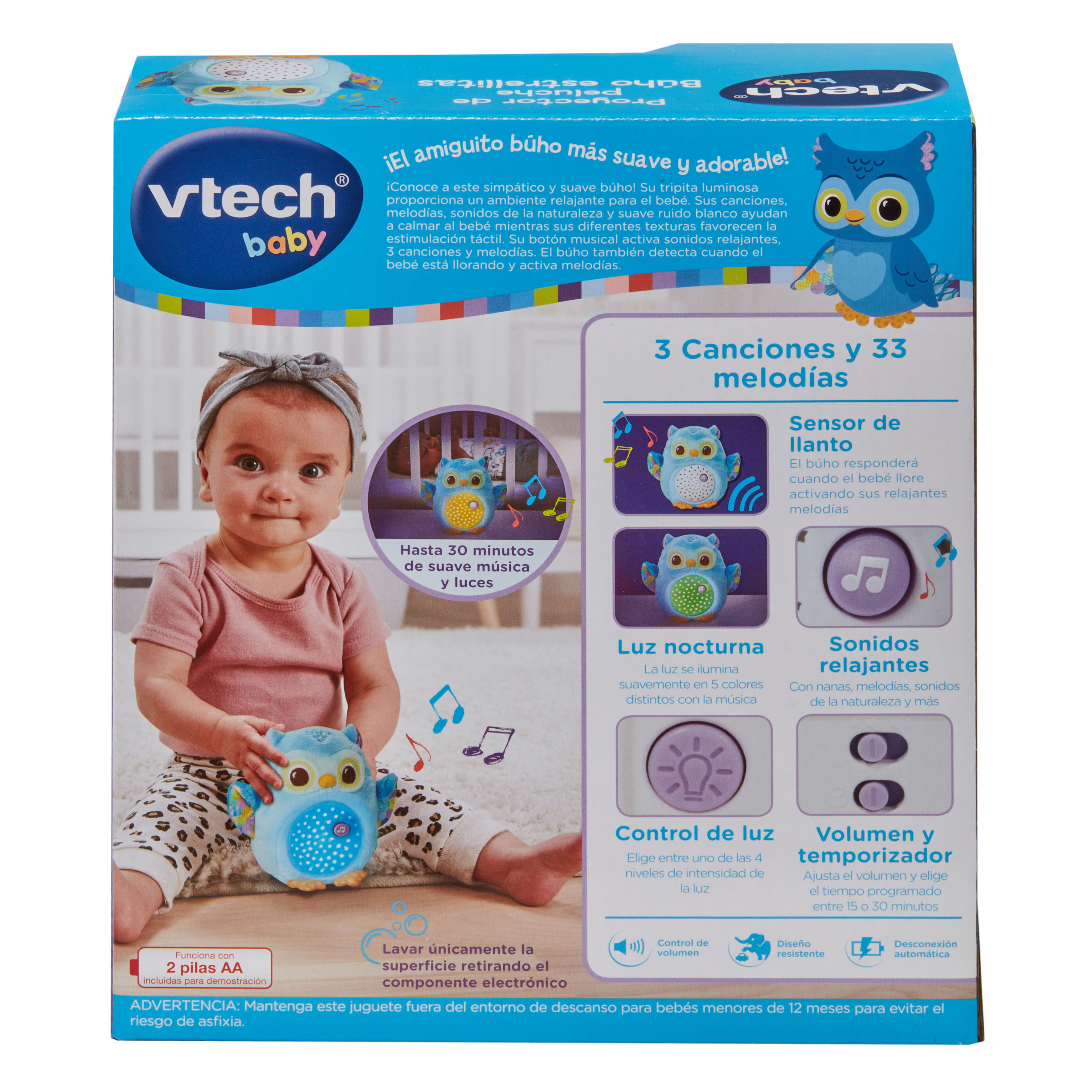 Proyector de peluche Búho estrellitas Vtech 6