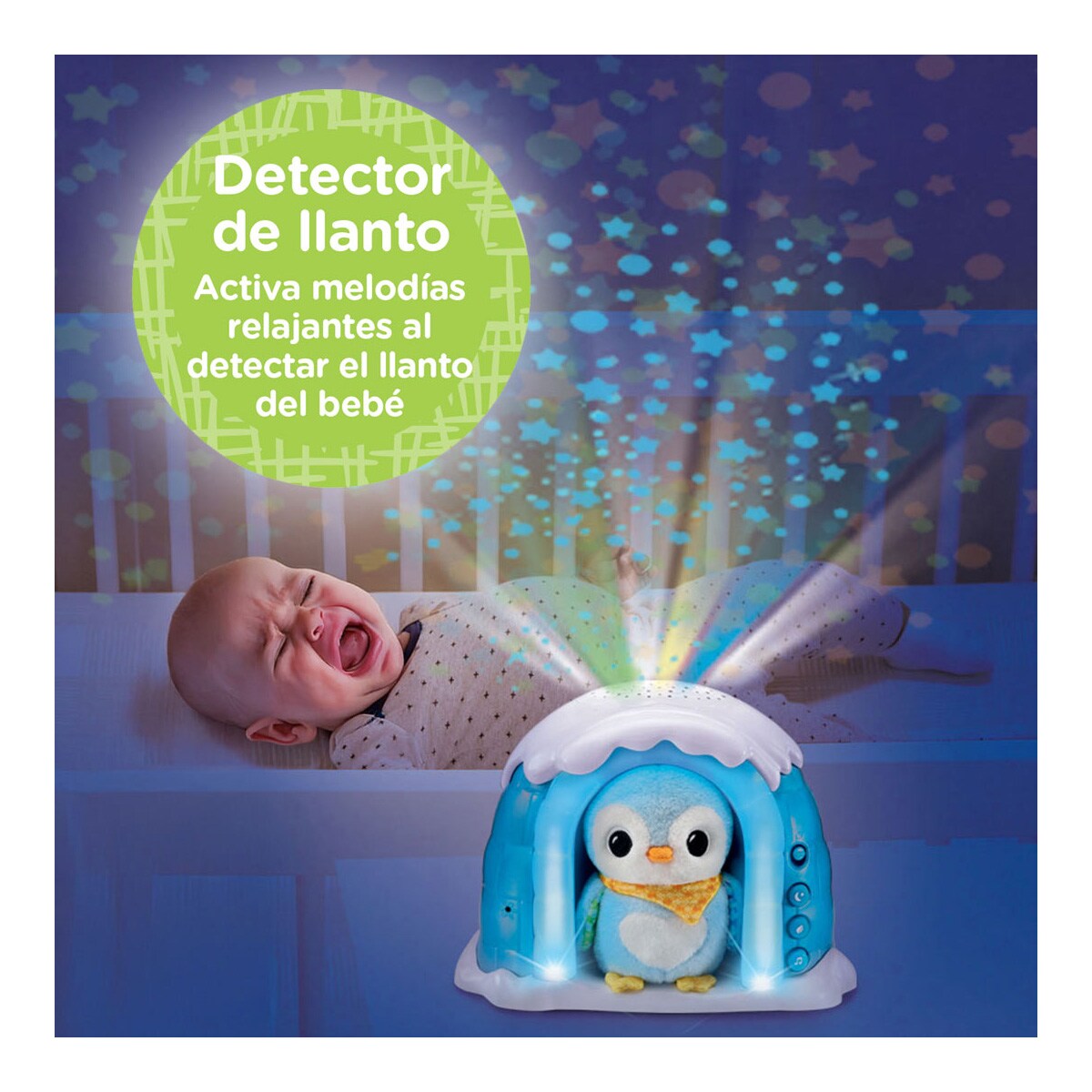 Iglú proyector peluchito pingüino Vtech 5