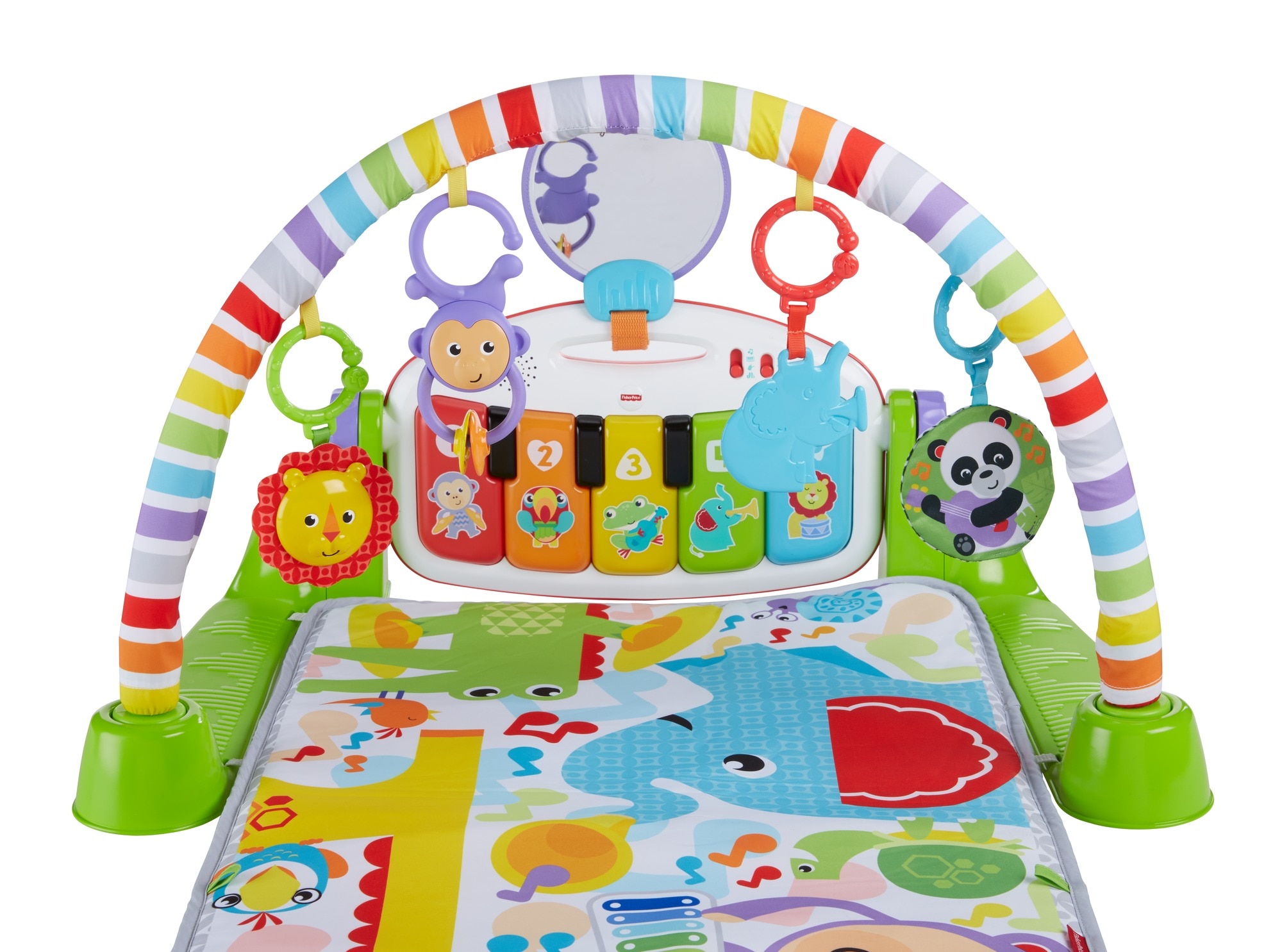 Gimnasio Piano Pataditas super aprendizaje, alfombra manta de juego para bebé recién nacido Fisher-Price 5