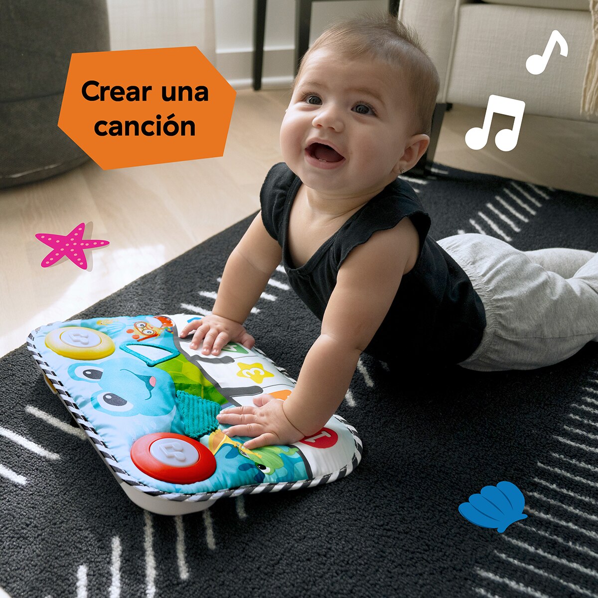 Cojín Musical para Patear y Explorar para Cuna Neptune's Kick & Explore Baby Einstein 3