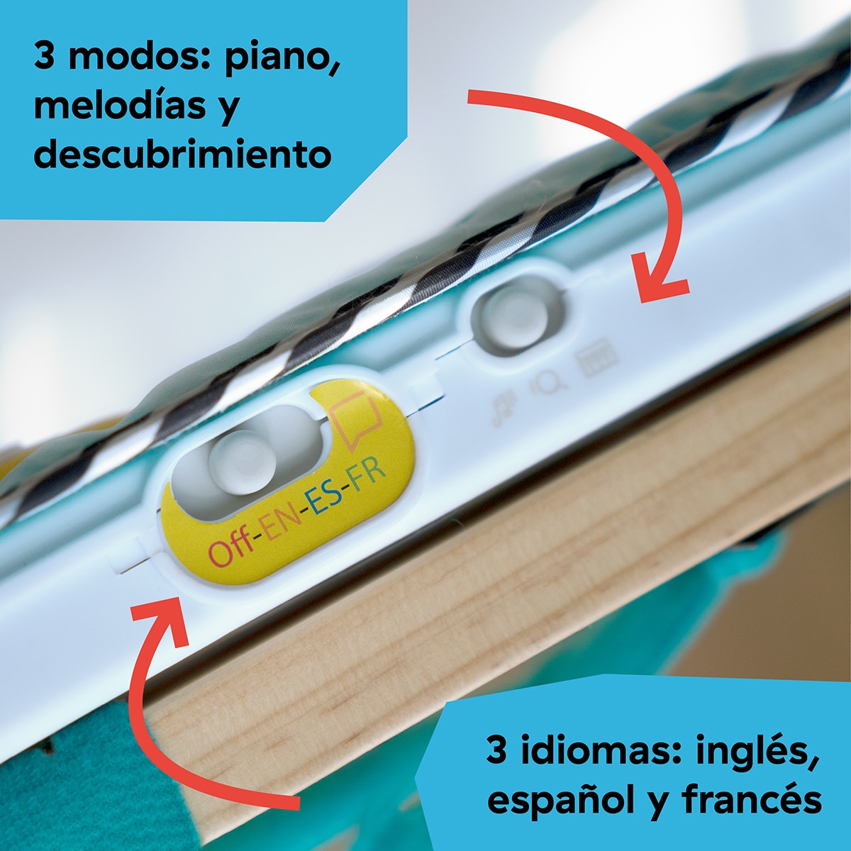 Cojín Musical para Patear y Explorar para Cuna Neptune's Kick & Explore Baby Einstein 7