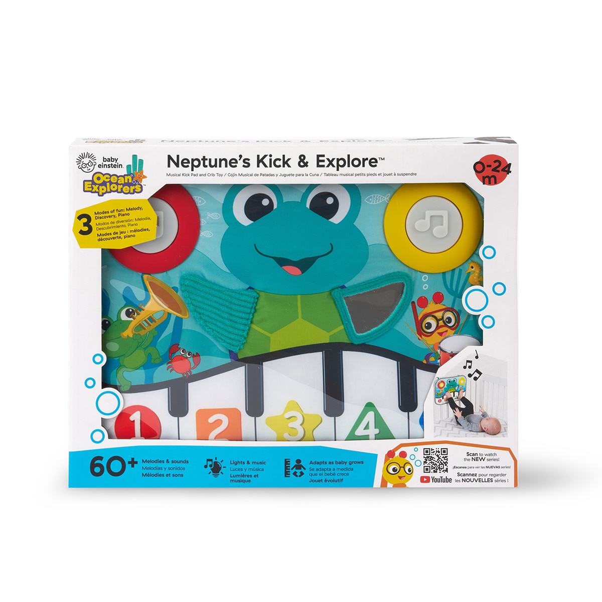 Cojín Musical para Patear y Explorar para Cuna Neptune's Kick & Explore Baby Einstein 18