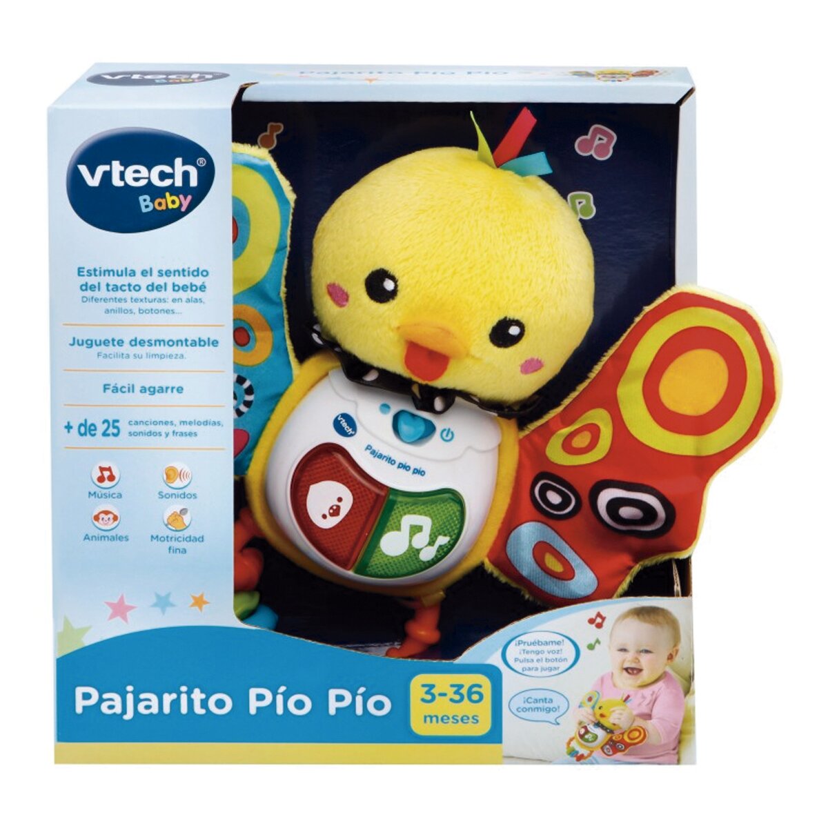 Peluche Interactivo para Bebés Pajarito Pío Pío Activity VTech Baby 2
