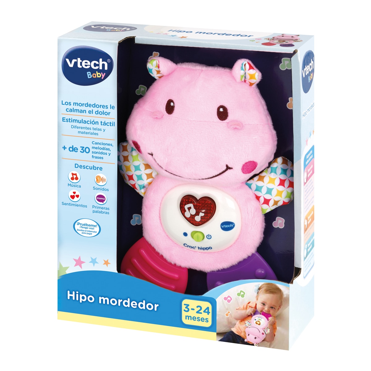 Peluche Interactivo Bebé Hipo Mordedor Rosa VTech Baby 2