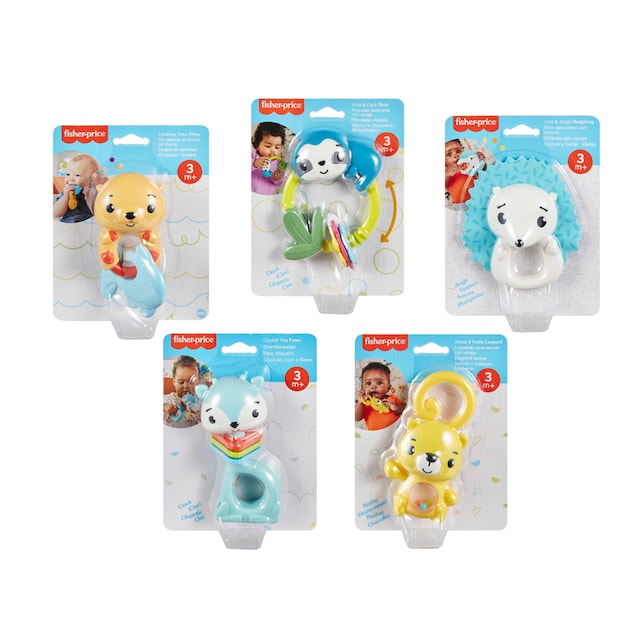 Anillos animales surtidos, regalo para bebé recién nacido Fisher-Price