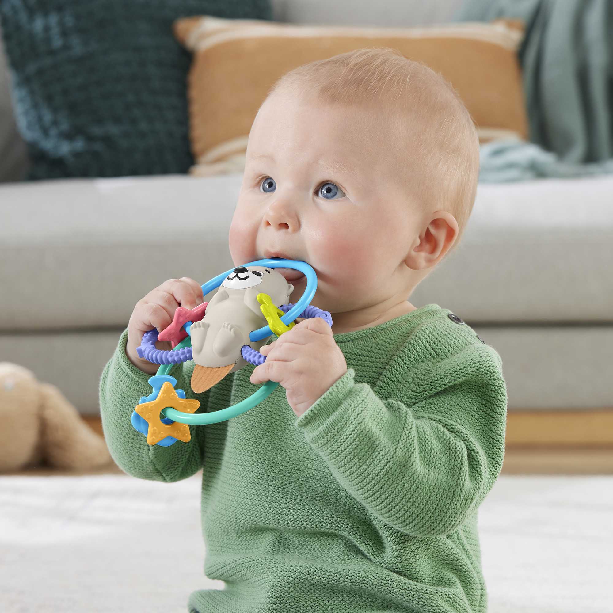 Anillos mordedores Nutria, regalo para bebé recién nacido Fisher-Price 3