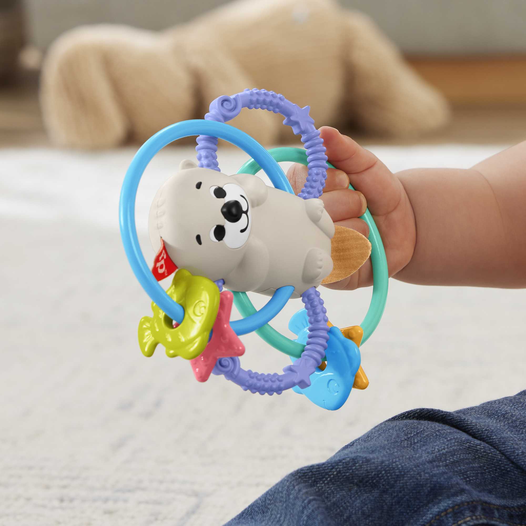 Anillos mordedores Nutria, regalo para bebé recién nacido Fisher-Price 4