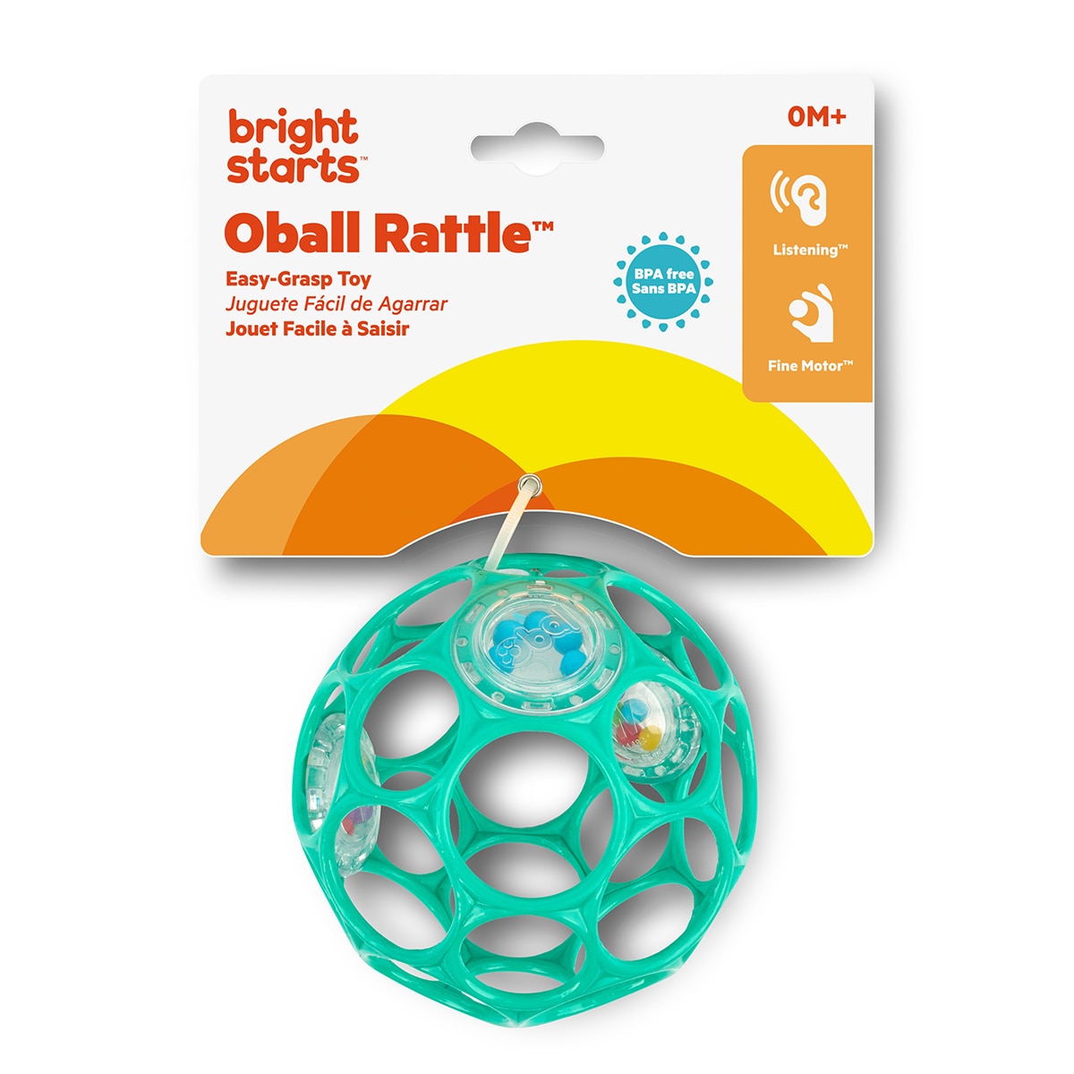 Pelota Oball Rattle Easy-Grasp Bright Stars 2