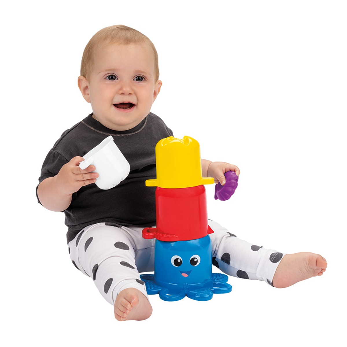 Juego de vasos sensoriales apilable Opus's Stack & Stream Baby Einstein 3