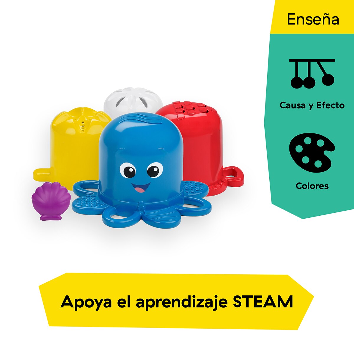 Juego de vasos sensoriales apilable Opus's Stack & Stream Baby Einstein 6
