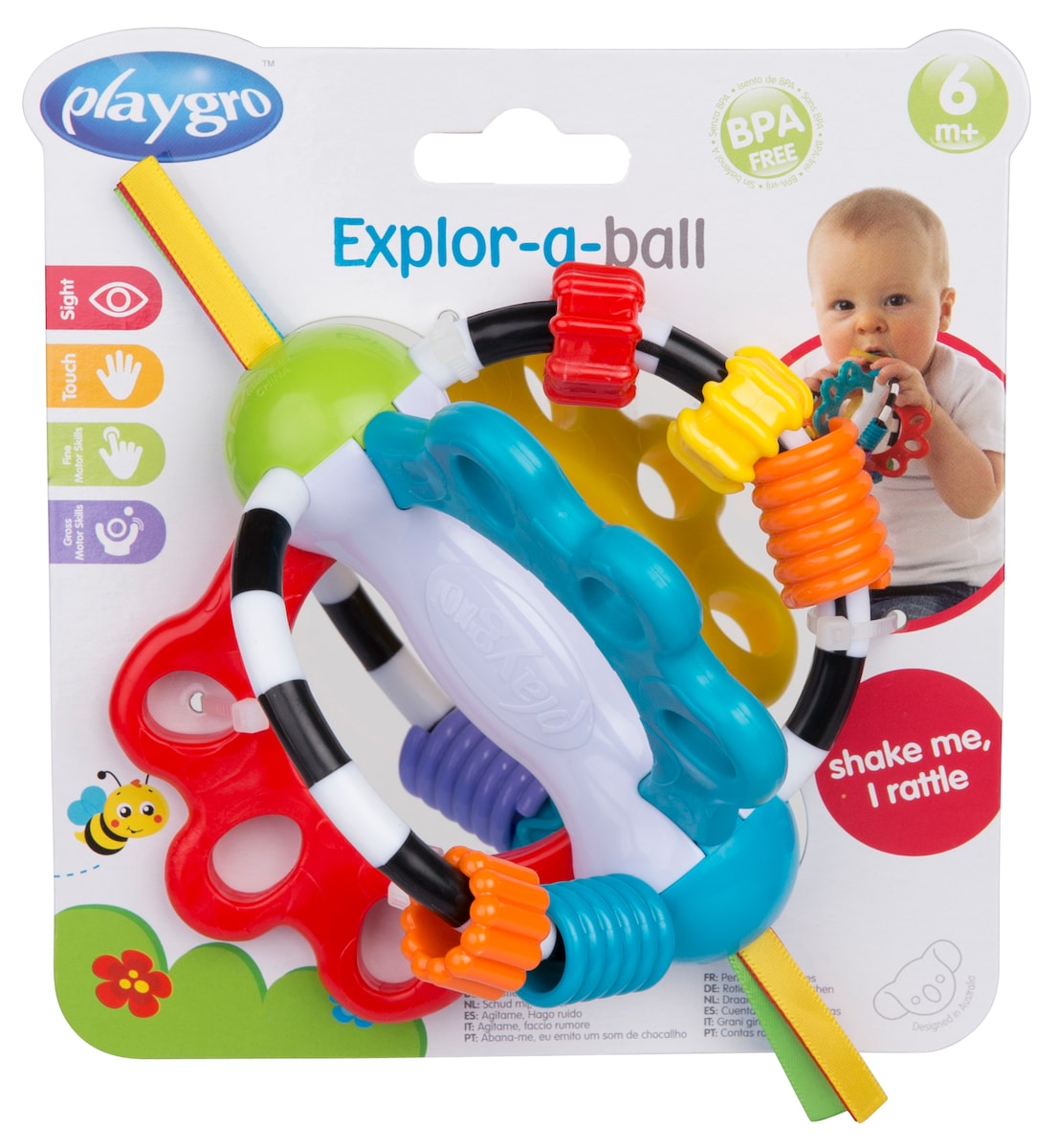 Bola sonajero Explor-a-ball Playgro 4