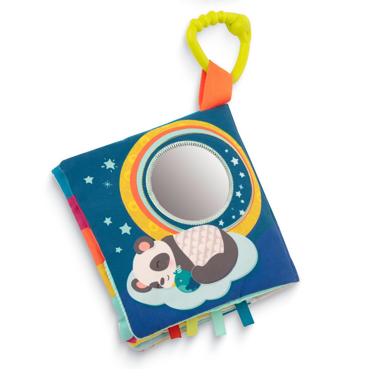 Espejo Montessori Para Bebé Con Libro Blanco Y Negro – Plegable, Con Mordedor De Silicona Y Sonidos, Regalo 0-6 Meses