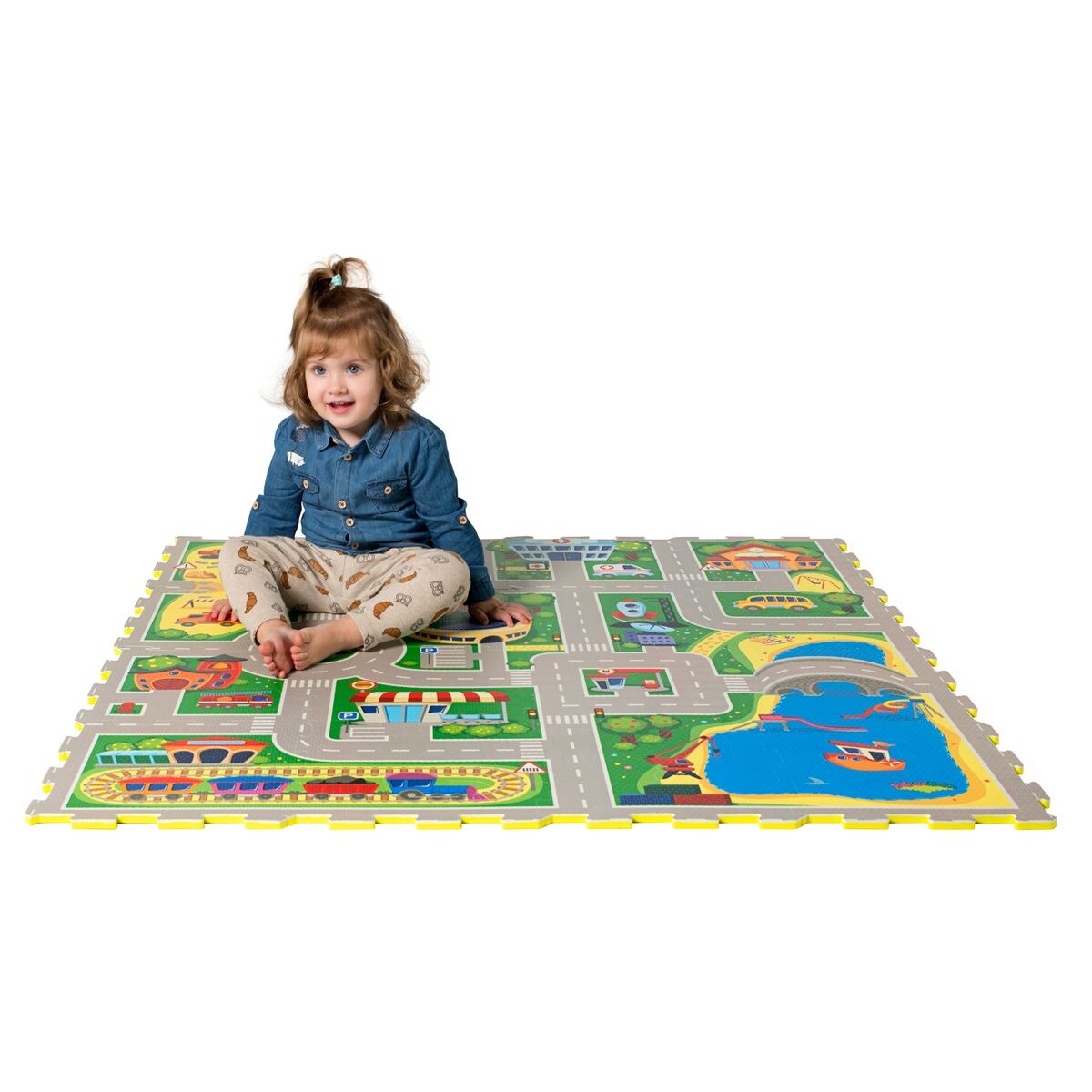 Alfombra Puzle Ciudad 120 x 120 6