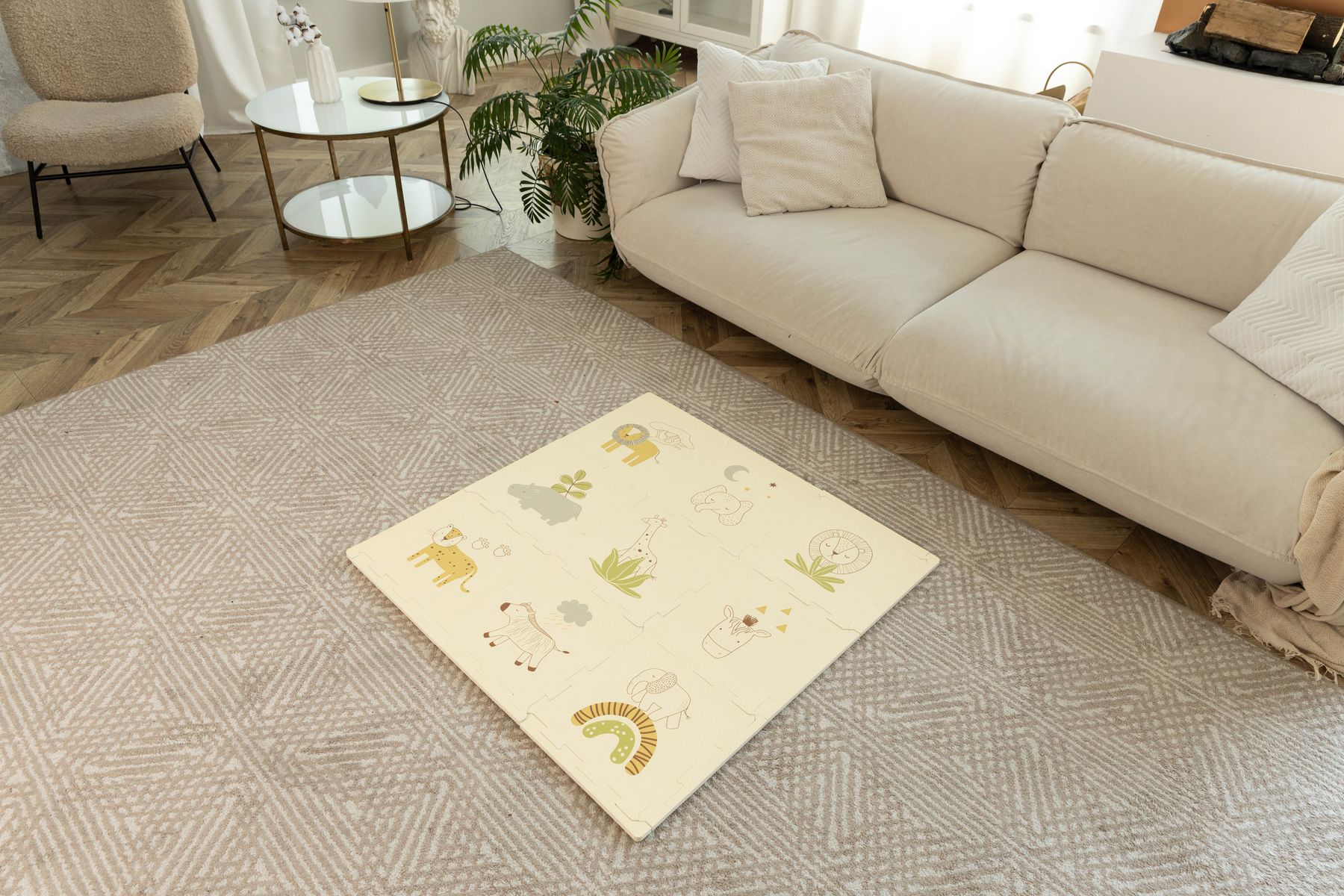 Alfombra Puzle Safari 90 x 90 10