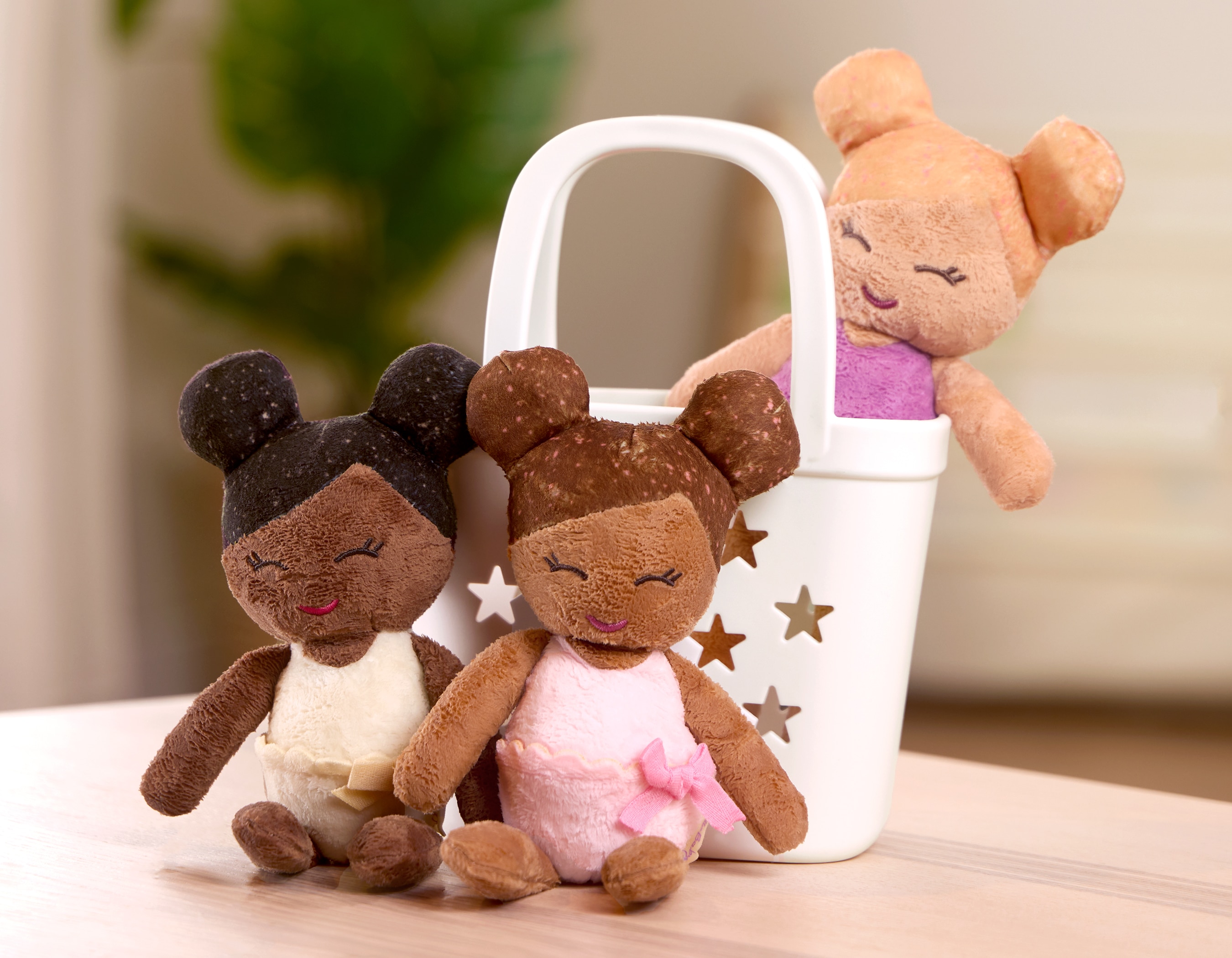 Cesta 3 mini muñecas peluche de baño Lullababy · LullaBaby · El