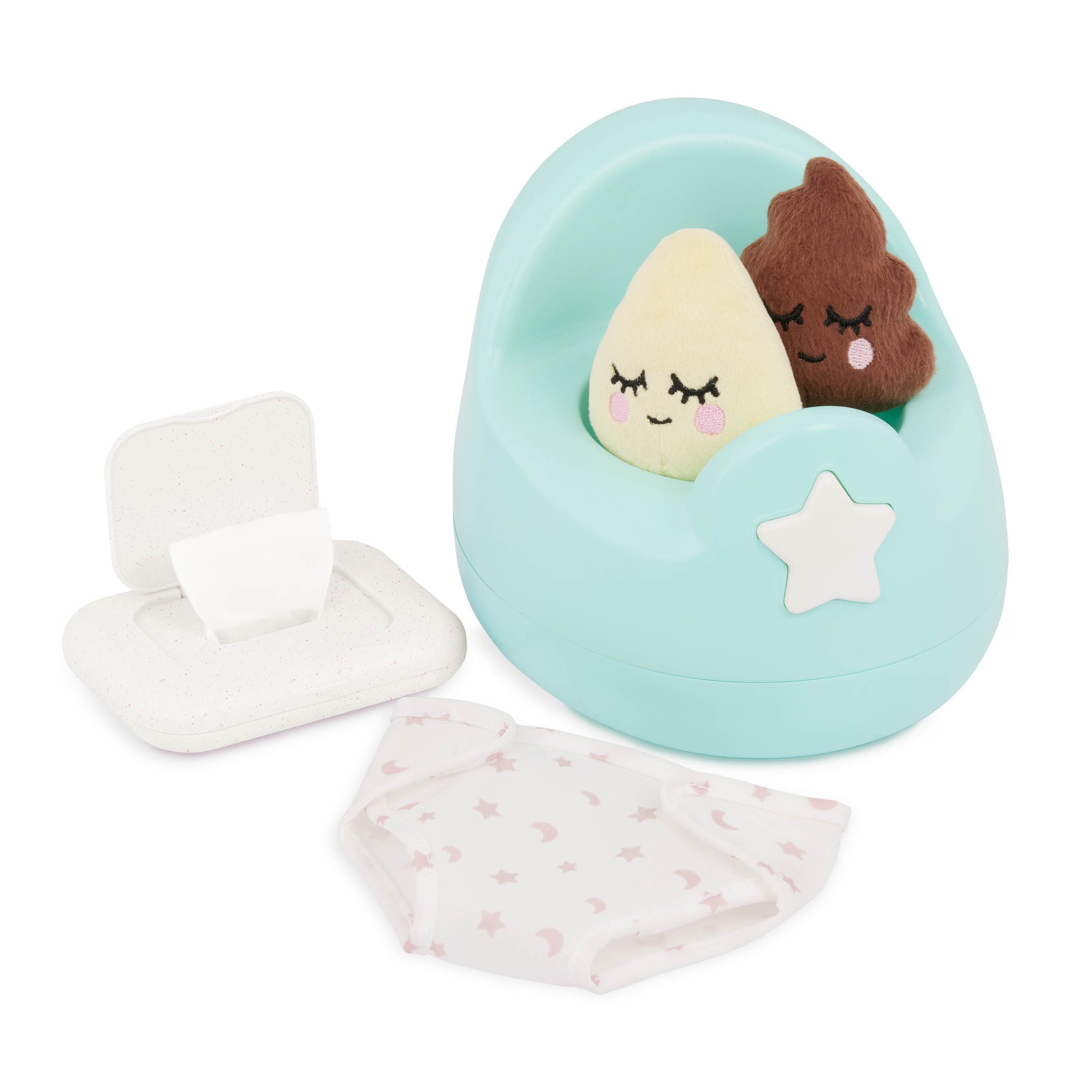 Orinal con sonidos y accesorios para muñeca Lullababy Bebe 4